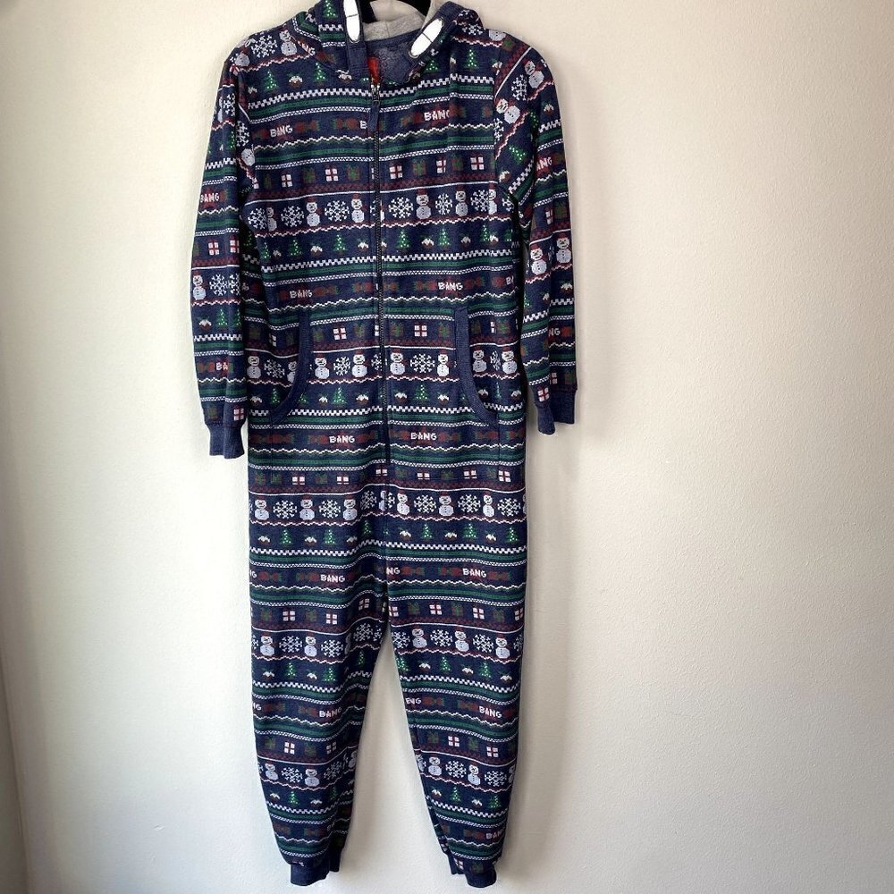 TU Winter Fair Isle One Piece Pajamas 12Y